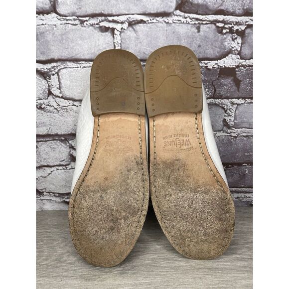 G.H. Bass Weejuns White Leather Moc Toe Penny Loafers Shoes Women Sz 8M US/39EU - Picture 6 of 16